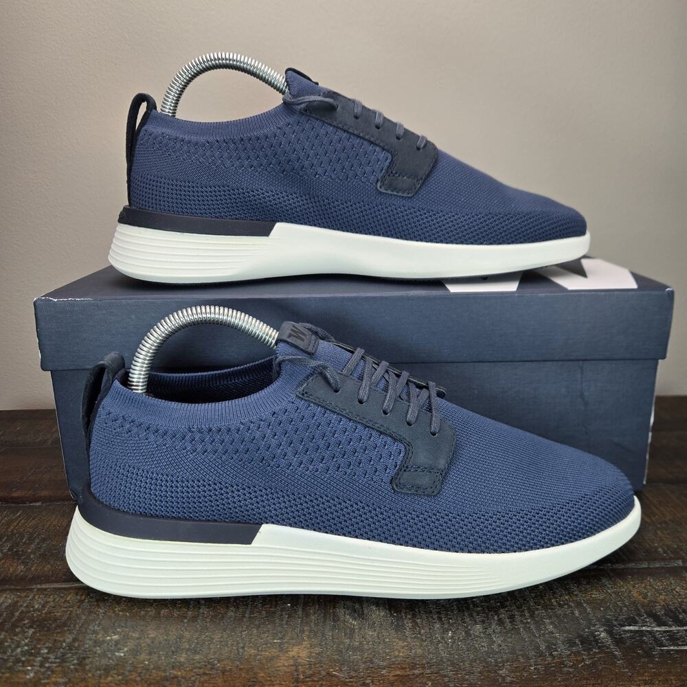 NEW Wolf and Shepherd Swiftknit Derby Mens Size 8 Lace Up Knit Shoes Denim Blue